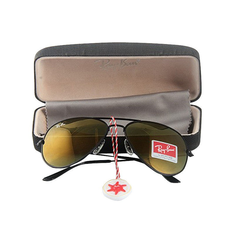 Ray Ban Aviator Brown-Gold Mirror Sunglasses